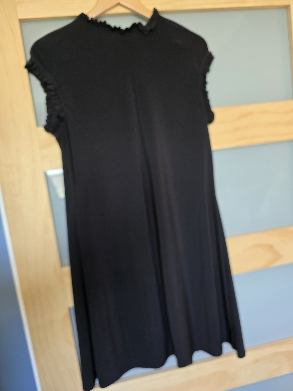 Black Ruffle Sleeve Mini Dress - Picture 2 of 7